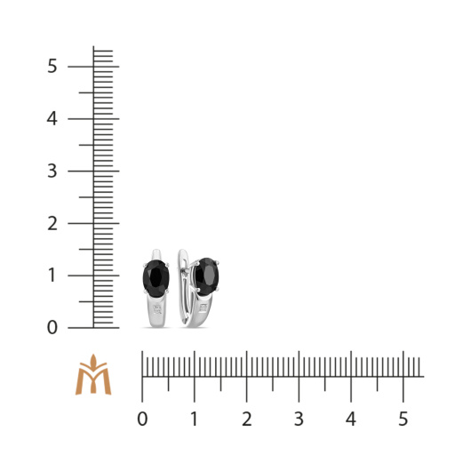 Серьги с цветными сапфирами и бриллиантами