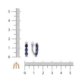 Серьги с сапфирами и бриллиантами