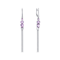 Серьги с аметистами - фото 1