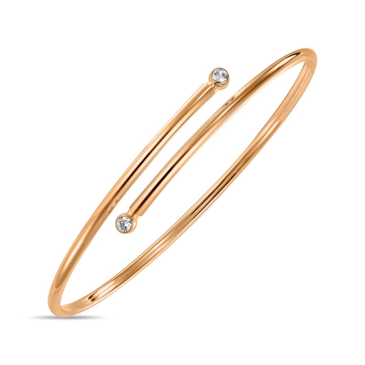 Браслет жесткий с фианитами