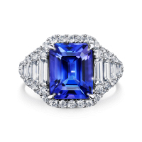 Кольцо с бриллиантами и танзанитом - фото 3