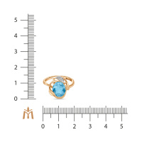 Кольцо с топазом и бриллиантами - фото 2 Кольцо с топазом и бриллиантами - фото 2