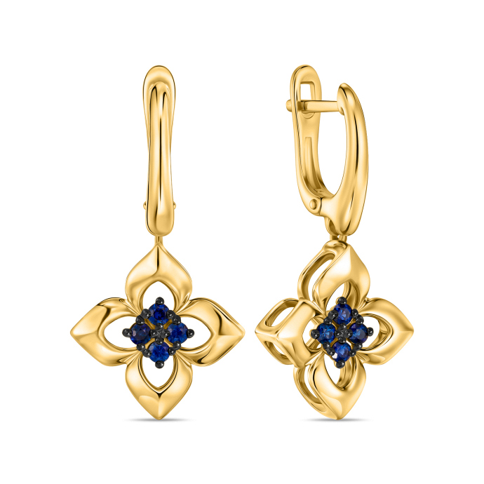 Серьги с сапфирами - фото 1