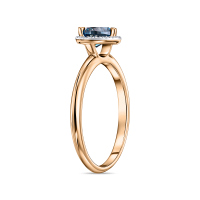 Кольцо с бриллиантами и лондон топазом - фото 2