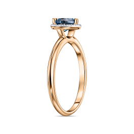 Кольцо с бриллиантами и лондон топазом