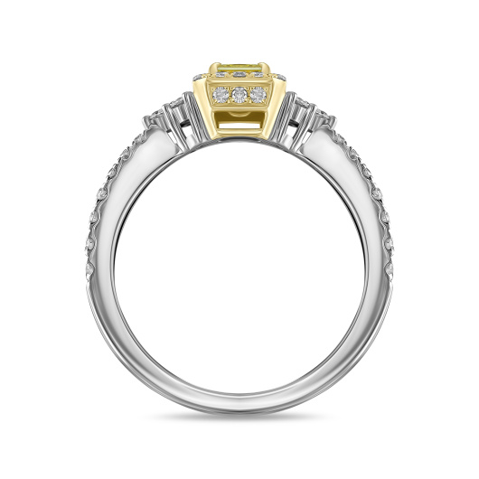 Кольцо с бриллиантами и облагороженными бриллиантами