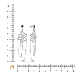Серьги с сапфирами и бриллиантами