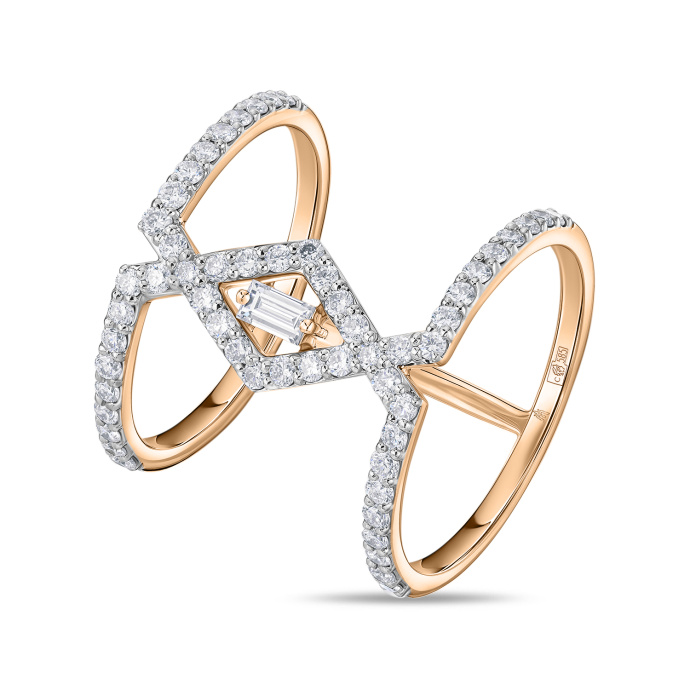 Кольцо с бриллиантом - фото 1