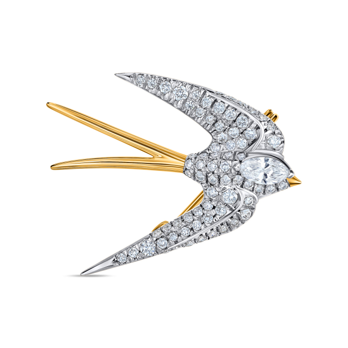 Брошь с бриллиантом - фото 1