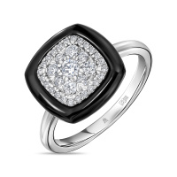 Кольцо с керамикой и бриллиантами - фото 1 Кольцо с керамикой и бриллиантами - фото 1