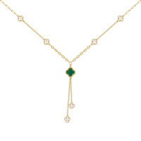 Колье с малахитом и перламутром - фото 1