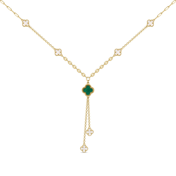 Колье с малахитом и перламутром - фото 1