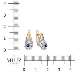 Серьги с бриллиантами и сапфирами