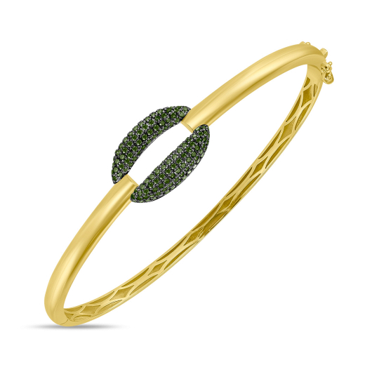 Браслет жесткий с цветными бриллиантами