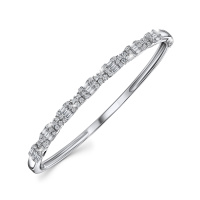 Браслет жесткий с бриллиантами - фото 1 Браслет жесткий с бриллиантами - фото 1