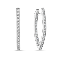 Серьги с фианитами - фото 1