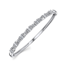 Браслет жесткий с бриллиантами