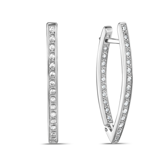 Серьги с фианитами