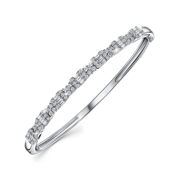 Браслет жесткий с бриллиантами - фото 1 Браслет жесткий с бриллиантами - фото 1