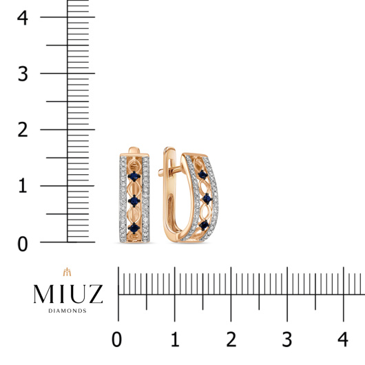 Серьги с сапфирами и бриллиантами