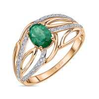 Кольцо с бриллиантами и изумрудом - фото 1 Кольцо с бриллиантами и изумрудом - фото 1