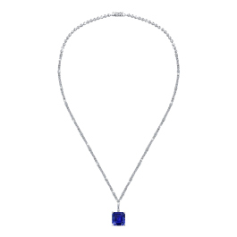 Колье с бриллиантами и танзанитом