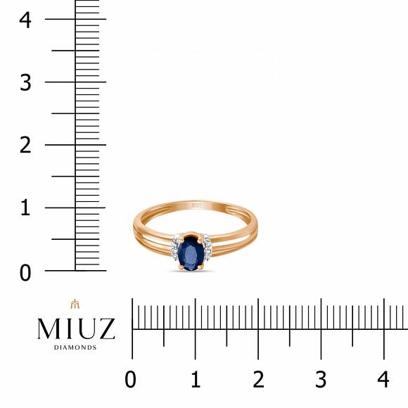 Кольцо с бриллиантами и сапфиром R01-L-34292-SA - Фото 2