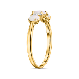 Кольцо с бриллиантами и опалами