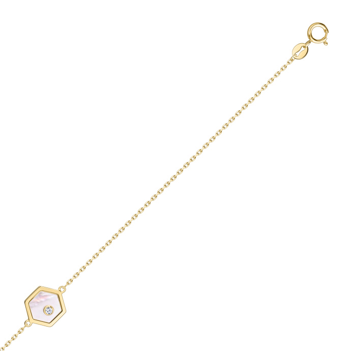 Браслет с перламутром и фианитом - фото 1