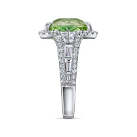 Кольцо с турмалином и бриллиантом - фото 3 Кольцо с турмалином и бриллиантом - фото 3