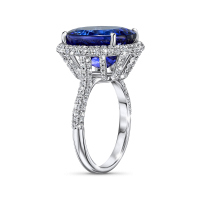 Кольцо с танзанитом и бриллиантами - фото 2 Кольцо с танзанитом и бриллиантами - фото 2