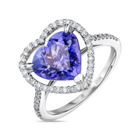 Кольцо с бриллиантами и танзанитом - фото 1 Кольцо с бриллиантами и танзанитом - фото 1