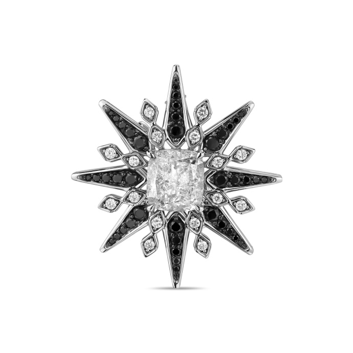 Брошь с бриллиантами, облагороженными бриллиантами и облагороженными бриллиантами - фото 1 Брошь с бриллиантами, облагороженными бриллиантами и облагороженными бриллиантами - фото 1