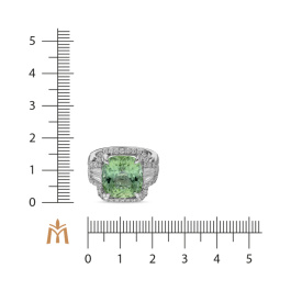 Кольцо с турмалином и бриллиантом