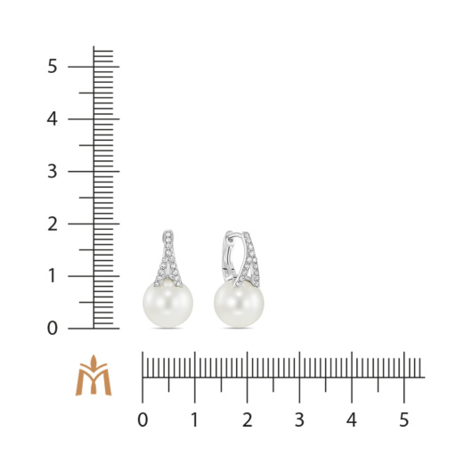 Серьги с бриллиантами и жемчугом