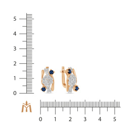 Серьги с сапфирами и бриллиантами