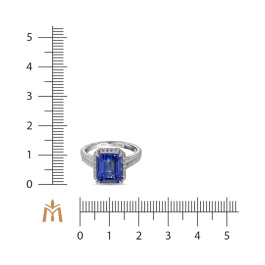 Кольцо с танзанитом и бриллиантами