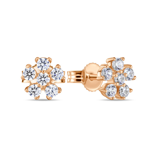 Серьги с фианитами