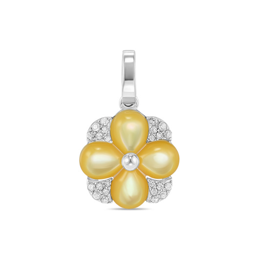 Подвеска с перламутром и бриллиантами