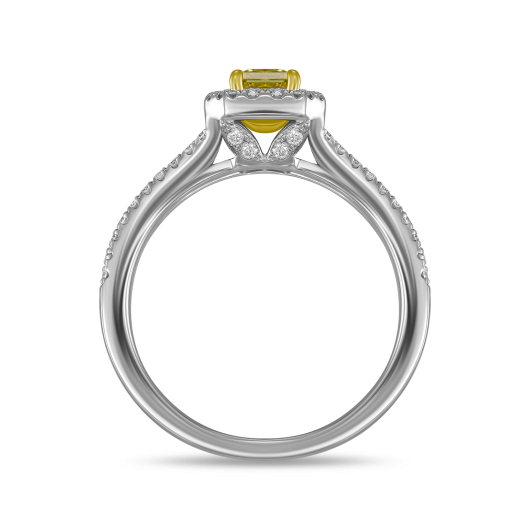 Кольцо с бриллиантами и облагороженными бриллиантами