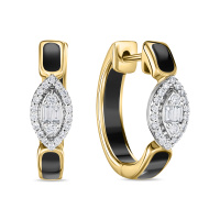 Серьги с керамикой и бриллиантами - фото 1 Серьги с керамикой и бриллиантами - фото 1