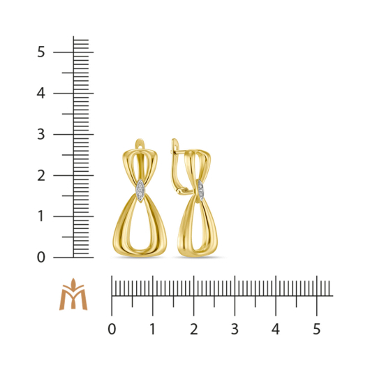 Серьги с фианитами