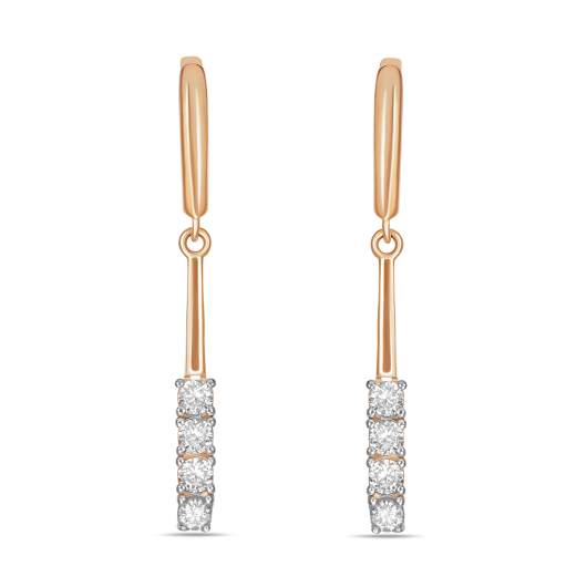 Серьги с фианитом