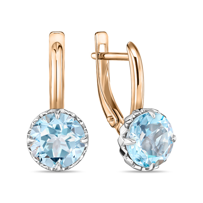 Серьги с топазами - фото 1