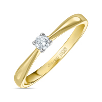 Кольцо с бриллиантом - фото 1