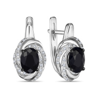 Серьги с бриллиантами и цветными сапфирами - фото 1 Серьги с бриллиантами и цветными сапфирами - фото 1