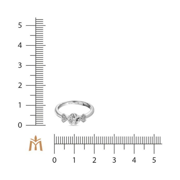 Кольцо с фианитом - фото 2