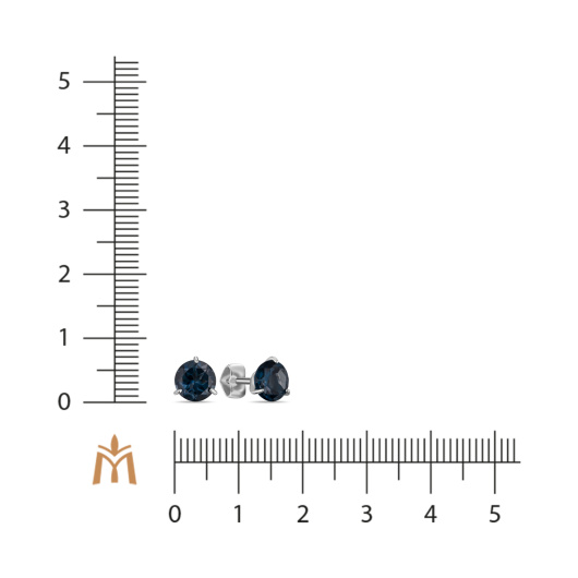 Серьги с лондон топазом