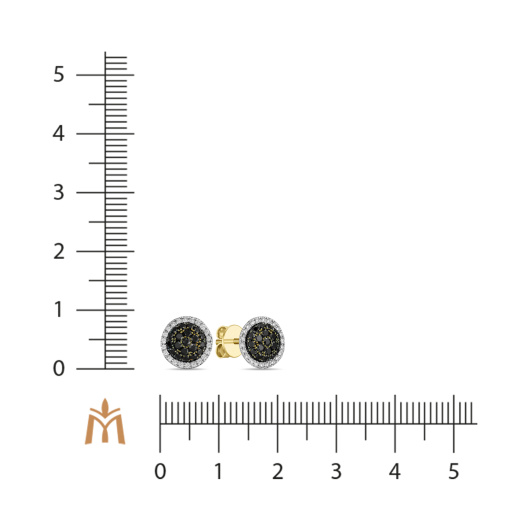 Серьги с бриллиантами и облагороженными бриллиантами