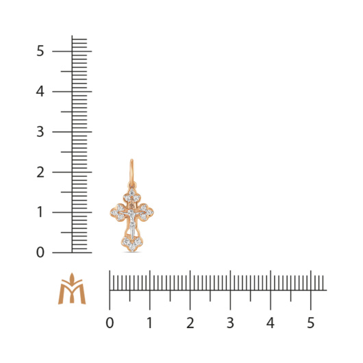 Крест с фианитами